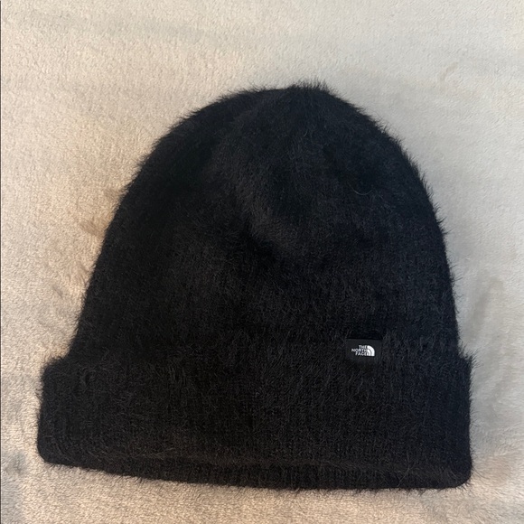 The North Face Black Fuzzy Knit Hat - Picture 1 of 3